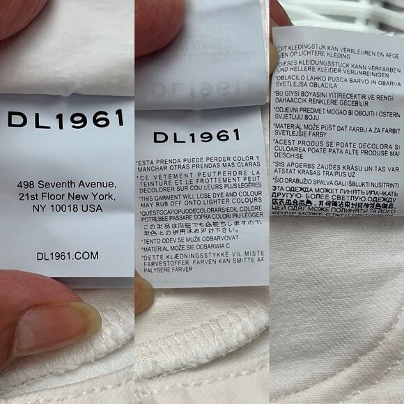 DL1961 Denim Mara Straight Mid Rise Instasculpt Ankle in white Milk, size 27 - Picture 15 of 15